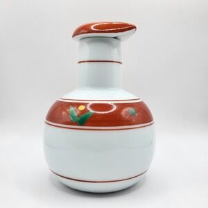Vintage Japanese Porcelain Soy Sauce Dispenser Floral Hand Painted Cruet